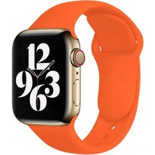 Mobicas Apple Watch 3 4 5 6 7 8 9 Se Uyumlu 38-40-41MM Klasik Silikon Kordon 3'lü Set Lacivert, Pembe, Turuncu