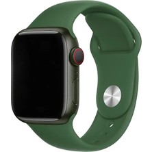 Mobicas Apple Watch 8 Uyumlu 41MM Klasik Silikon Kordon 3'lü Set Siyah, Beyaz, Yeşil