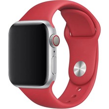 Mobicas Apple Watch Ultra Uyumlu 49MM Klasik Silikon Kordon 3'lü Set Yeşil, Kırmızı, Pembe