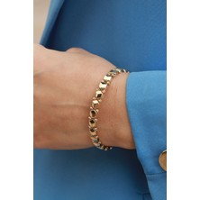 Aydın Kuyumculuk 14 Ayar Altın,dorikalı  Kelepçe Bileklik AGBLK540