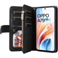 SZY Market Oppo A79 5g Iki Renkli Dikiş Fermuar Cüzdan Tarzı Kart (Yurt Dışından)