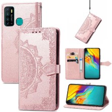 SZY Market Infinix Sıcak 9 Flip Kapak Için Kılıf Zarif Desen Darbeye Deri (Yurt Dışından)