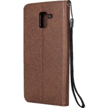 SZY Market Kart Yuvası ile Samsung Galaxy J6 2018 Için Flip Case Yüksek Kalite Deri (Yurt Dışından)