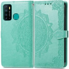 SZY Market Infinix Sıcak 9 Flip Kapak Için Kılıf Zarif Desen Darbeye Deri (Yurt Dışından)