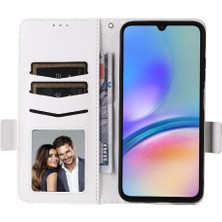 Manyi Mall Samsung Galaxy A05S Için Kılıf 4g Kart Yuvaları Tutucu Yan Toka Manyetik Pu (Yurt Dışından)