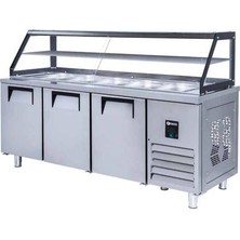 Iceinox Servis Buzdolabı 515 Lt 3 Kapılı Camlı