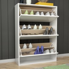 Decorfers Belen 3 Kapaklı 6 Bölmeli Düşer Kapaklı Ayakkabılık