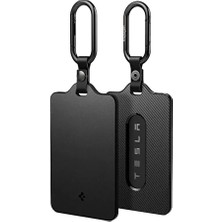 Spigen Air Fit Tesla Anahtarı ile Uyumlu Kart Kılıfı (2 Adet) TO243 Black - ACP07175