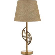 Avonni ML-9133-1E Eskitme Kaplama Masa Lambası E27 Metal Kumaş H: 65 cm, Ø: 33 cm