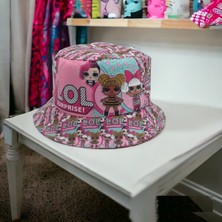 Shopiolog Kız Çocuk Unicorn Pony Balıkçı Kova Güneş Şapkası Seyahat, Yürüyüş, Kamp, Piknik, Tekne, Kumsalda