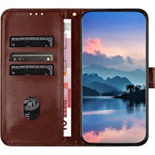 Manyi Mall Samsung Galaxy Flip Flip Folio Litchi Desen Kart Yuvaları Için Telefon Kılıfı Pu (Yurt Dışından)