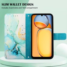 Manyi Mall Xiaomi Redmi Için Kılıf Redmi 4g Cüzdan Pu Deri Kickstand Mermer Desen (Yurt Dışından)