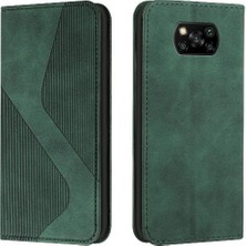 Manyi Mall Xiaomi Poco X3 Nfc Için Kılıf Folio Kapak Pu Deri Manyetik Kart Yuvaları (Yurt Dışından)