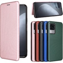 Manyi Mall Cubot X50 Manyetik Karbon Fiber Deri Için Kılıf Folio Flip Case Tam (Yurt Dışından)