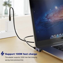 Pabiflo 100 W USB 4.0 Tip C Adaptör Otg 40 Gbps Veri Aktarım Tablet Usb-C Telefon Pro Dizüstü Bilgisayar Için Şarj Dönüştürücü (Yurt Dışından)