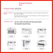 Pabiflo CF217A 17A Laserjet Pro M102A M102W Mfp M130A Için Siyah Uyumlu Toner (Yurt Dışından)