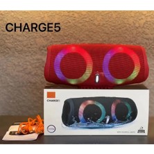 Qasul Charge 5 RGB LED Işıklı Su Geçirmez Taşınabilir Bluetooth Hoparlör Kırmızı 10 W Güç
