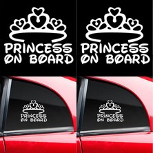 Hediyene Bak Princess On Board  Araba, Motorsiklet, Kask, Laptop,cam Sticker