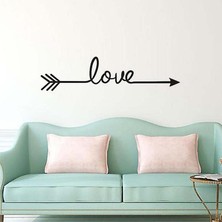 Hediyene Bak Love Yazılı Aşk Oku Dekoratif Duvar Süsü Sticker Etiket