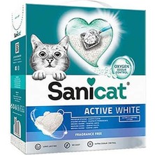 Sanicat Active White Ultra Topaklanan Kedi Kumu 6 lt