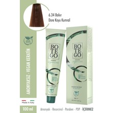 Botego Milano Organica Krem Boya 6.34 Bakır Dore Koyu Kumral 100 ml