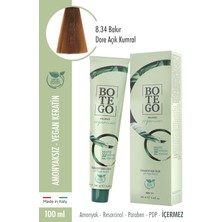 Botego Milano Organica Krem Boya 8.34 Bakır Dore Açık Kumral 100 ml