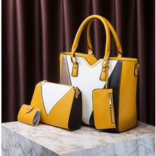 Global Product Store 01 Kadın Çanta ve Çanta, Wemens Için Moda Omuz Çantası, Büyük Üst Saplı Satchel Crossbody Çanta Seti 4 Adet (Yurt Dışından)