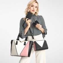 Global Product Store 01 Kadın Çanta ve Çanta, Wemens Için Moda Omuz Çantası, Büyük Üst Saplı Satchel Crossbody Çanta Seti 4 Adet (Yurt Dışından)