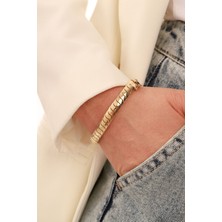 Aydın Kuyumculuk 14 Ayar Altın S Kelepçe Bileklik AGBLK438