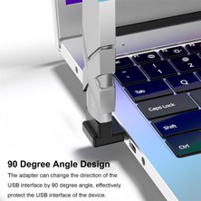 Pabiflo 4 Paket USB 3.0 Adaptör Dikey Yukarı ve Aşağı Açı, Yatay Sol ve Sağ Açı USB Erkek - Dişi Genişletici Konnektör (Yurt Dışından)