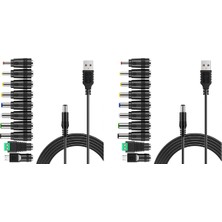 Pabiflo 10 Değiştirilebilir Fiş Konnektörü Adaptörlü Usb'den Dc Güç Kablosuna (Yurt Dışından)