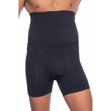 Miraxx Siyah Emay E1005 Erkek Yüksek Bel Double Boxer Korse