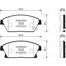 SANGSIN Ön Balata 16 Inc Astra J 1.6-1.7cdti-2.0cdti-Mokka 12 Zafira 11 Cruze 1.6-1.8-2.0cdi 09 GDB1847 18051