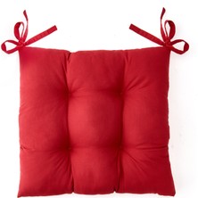 Evidea Soft Carre Sandalye Minderi - Kırmızı - 40X40 cm