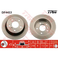 TRW Fren Diski Arka Mercedes A-Class W169 04 12 B-Class W245 05 11 18051