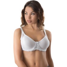 Miraxx Beyaz Emay 164 B Balenli Dantelli Sütyen