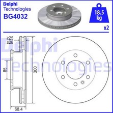 Delphi Fren Diski Ön Mercedes Sprinter 906 06 18 907 910 18 Crafter 30 35 06 16 18051