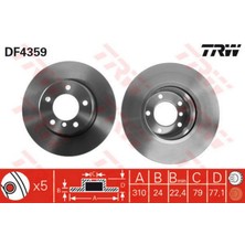 TRW Fren Diski On Havali Bmw E60 04 10 18051