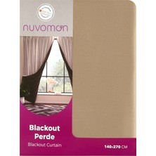 Nuvomon Luna Çift Taraflı Blackout Perde - Kahverengi - 140X270 cm