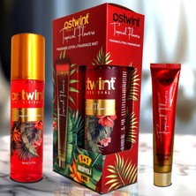 Ostwint Tropical Flower Vücut Spreyi 200ml Vücut Kremi 50ml Ferahlatıcı Deniz Esintisi Çiçeksi Parfüm Kokusu