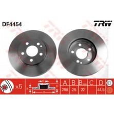 TRW Ön Fren Aynasi Havali A Serisi W169 A200 Cdi 04 B Serisi W245 B180 CDI-B200-B200 CDI-B200 Turb 18051