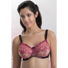 Miraxx Siyah Fuşya Emay 148 B Balenli Toparlayıcı Sütyen