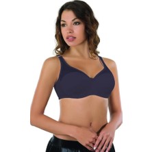 Miraxx Lacivert  Mı Emay 167 D Tül Push Up Toparlayıcı Sütyen