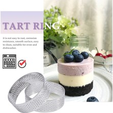 Fiona 6 Adet 6 cm Tart Yüzük Paslanmaz Çelik Tartlet Kalıp Daire Kesici Pasta Halkası Isıya Dayanıklı Delikli Kek Mus (Yurt Dışından)