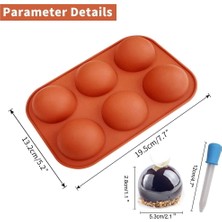 Fiona Silikon, 6 Yarı Küre Jöle Delikli Çikolata, Yarım Yuvarlak Jöle Için 4 Paket Sıcak, Kubbe Mus, Kakao Topu (Yurt Dışından)
