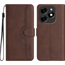 Manyi Mall Tecno Spark 20 Case Dahili Mıknatıs Kapak Cüzdan Premium Pu ile Uyumlu (Yurt Dışından)