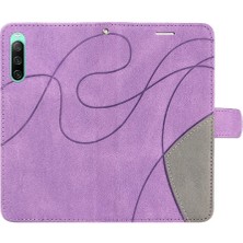 Manyi Mall Sony Xperia 10V Için Kılıf Pu ile Iki Renkli Dikiş Kickstand Koruyucu (Yurt Dışından)