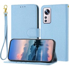 Manyi Mall Telefon Kılıfı Için Xiaomi 12/12X Flip Folio Kart Yuvaları Tutucu Cüzdan Litchi Pu (Yurt Dışından)