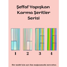 Ezoshop Şeffaf Renkli Postit Yapışkan Post-It Not Kağıdı Karma Şerit 3