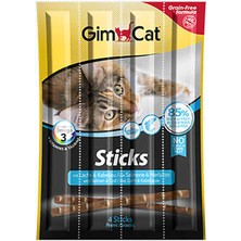 Gimcat Kedi Ödül Çubuğu Sticks Somon Morina 20gr Yetişkin Kediler İçin Lezzetli Ödül